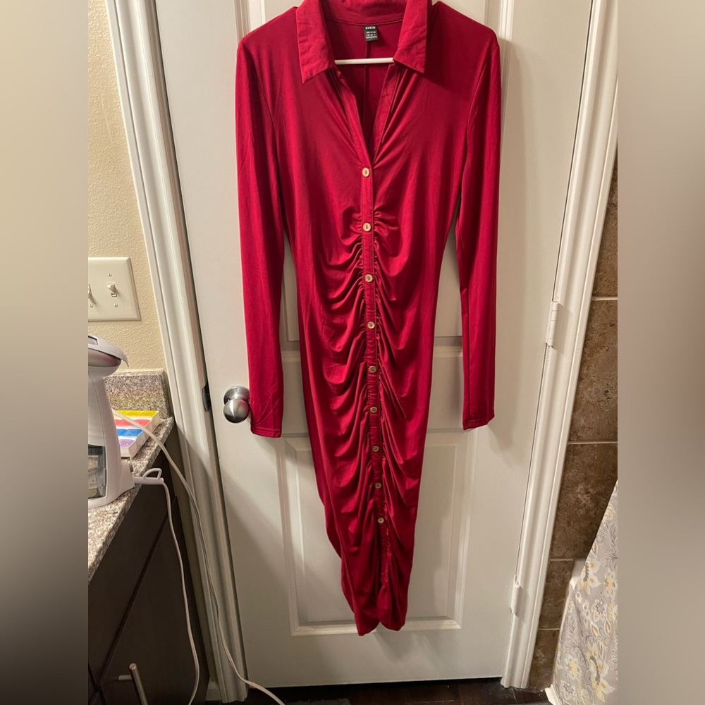 Red Scrunch dress